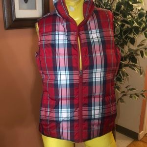 Red Lands End Down Vest size XS
